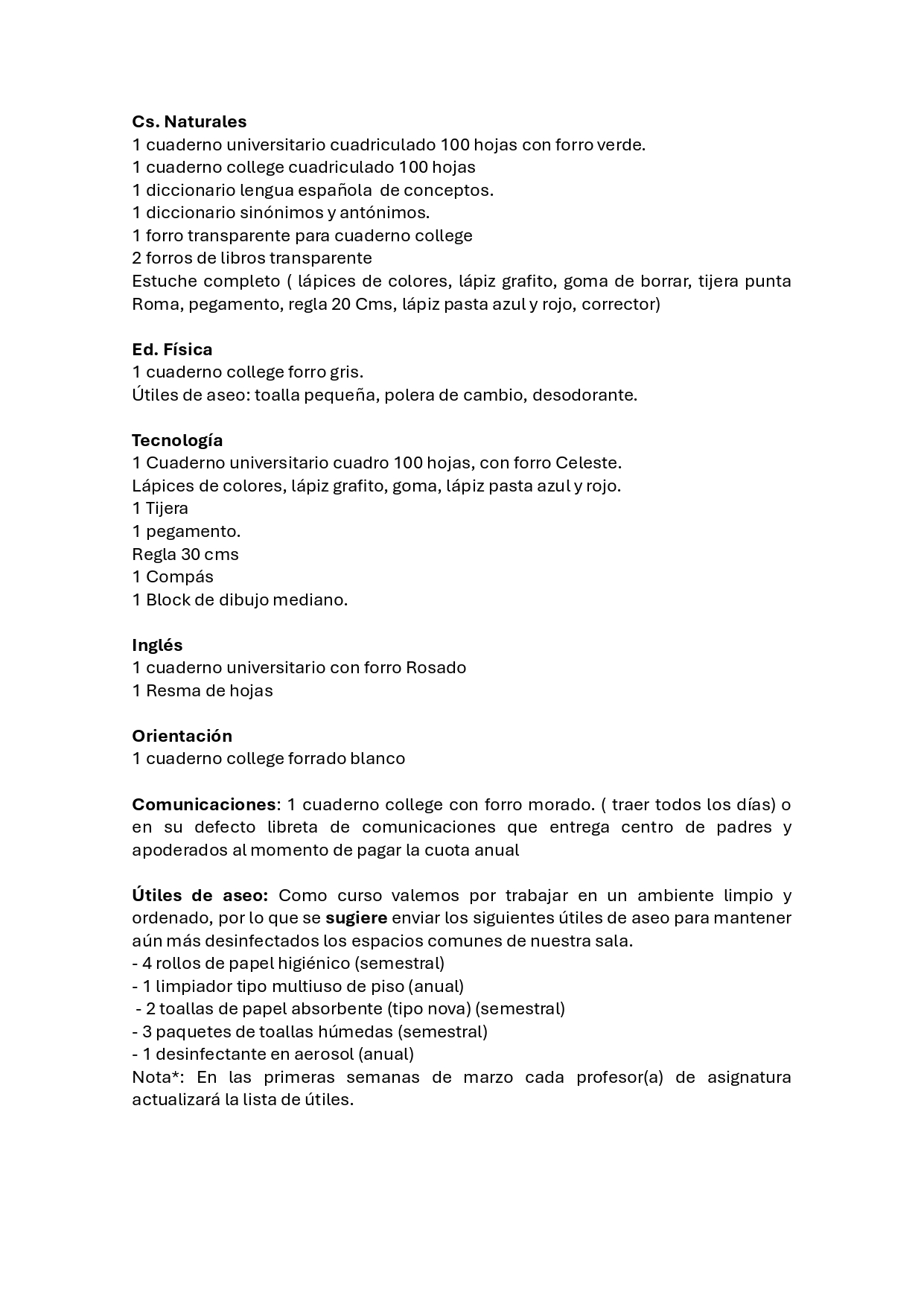 Lista de útiles escolares 2026 5 a 8vo_page-0002